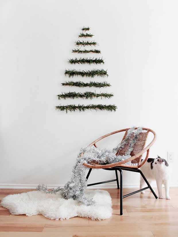 Árvore de Natal de parede: 15 modelos super criativos (Foto: Reprodução/Pinterest)