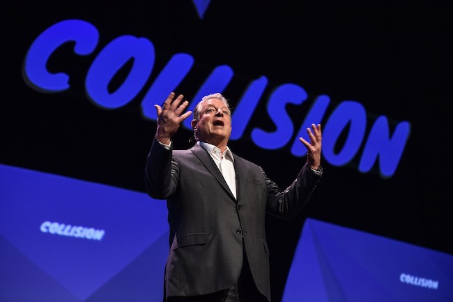 Ex-vice-presidente dos EUA Al Gore fala em evento da Collision (Foto: Divulgação/Collision)