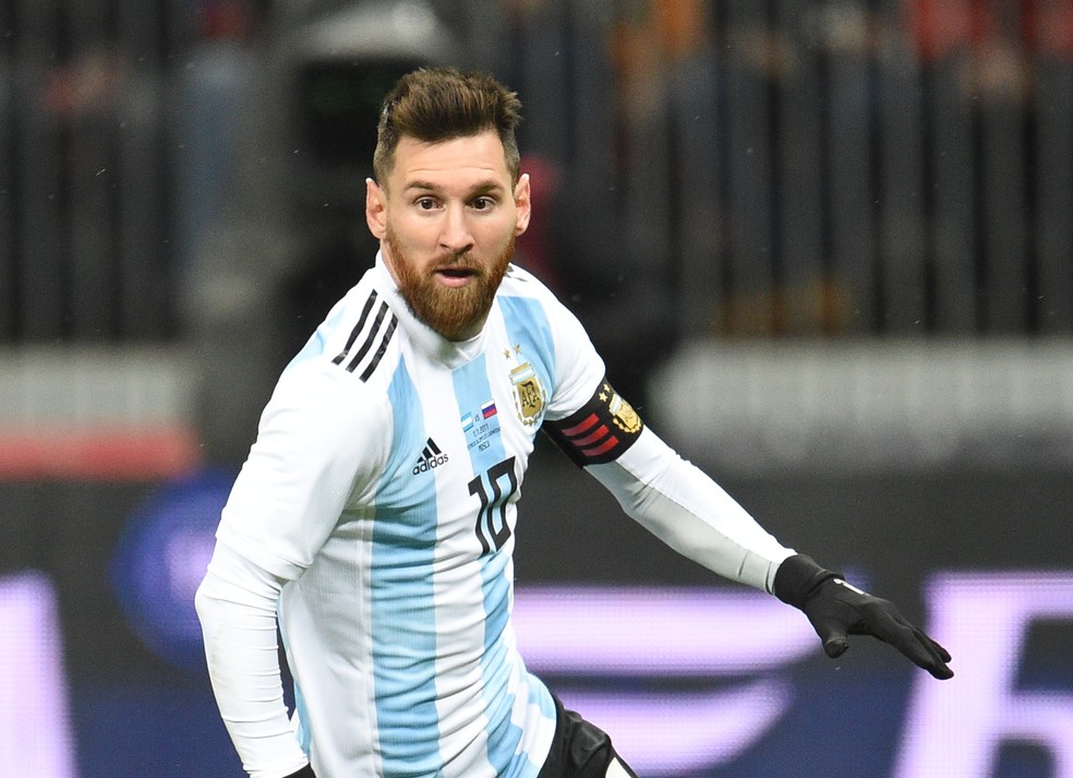 Messi em aÃ§Ã£o pela Argentina: craque ainda busca seu primeiro tÃ­tulo pela seleÃ§Ã£o do seu paÃ­s (Foto: Getty Images)