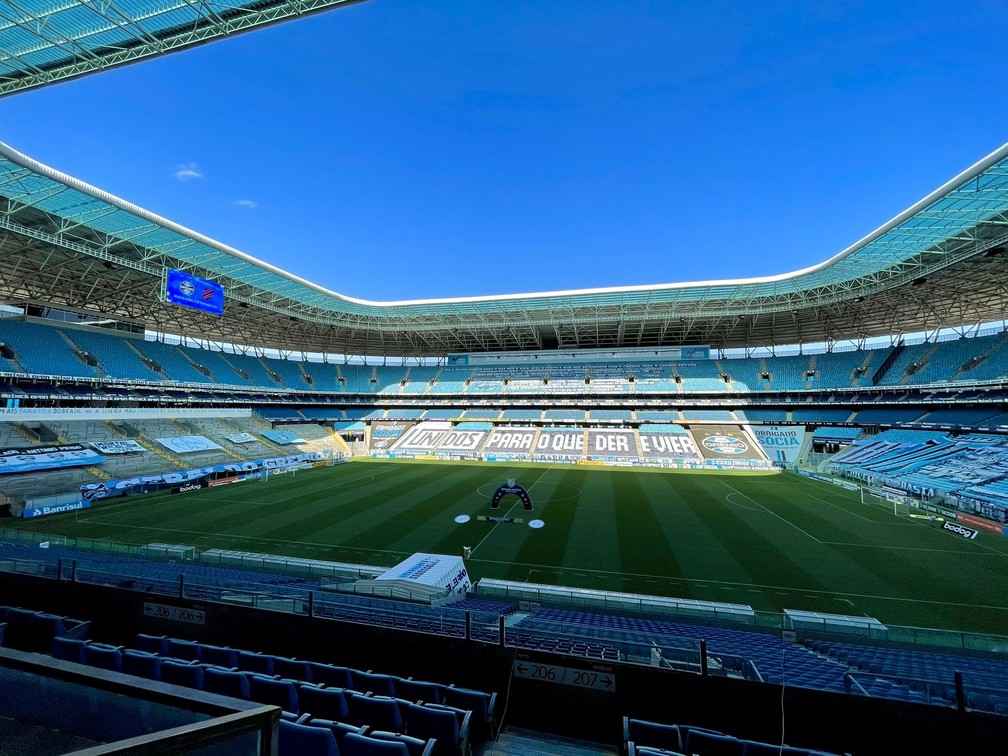 Arena do Grêmio recebe a primeira final da Copa do Brasil neste domingo — Foto: Arena/Divulgação