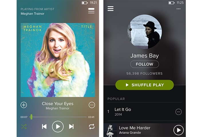 Spotify ganha novo design para app Windows Phone