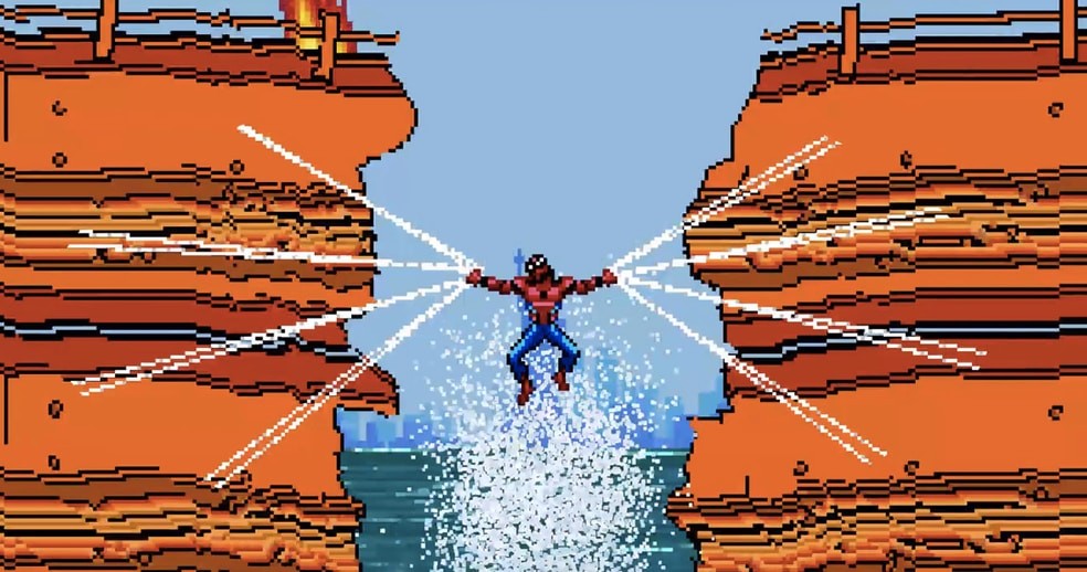 Trailer de 'Homem-Aranha: De Volta ao Lar' em versão 8-bit (Foto: Reprodução/Youtube)