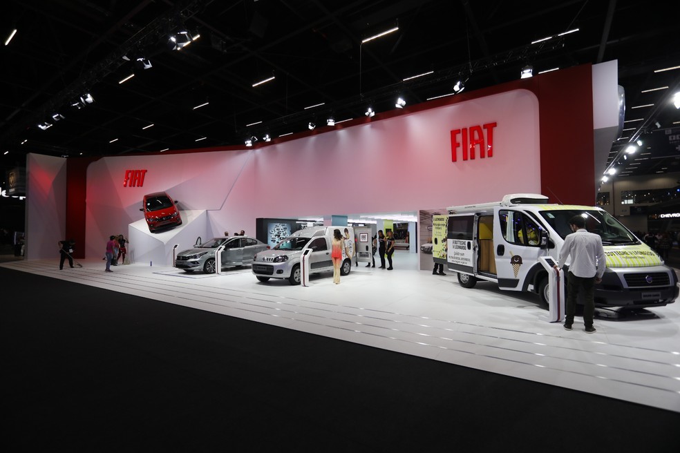 Estande da Fiat no Salão do Automóvel 2018 — Foto: Fábio Tito/G1