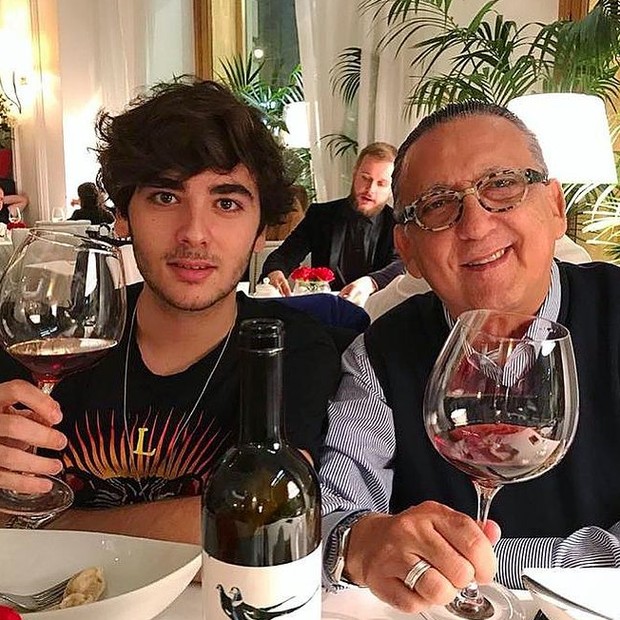 Galvão Bueno e Luca (Foto: Reprodução/Instagram)