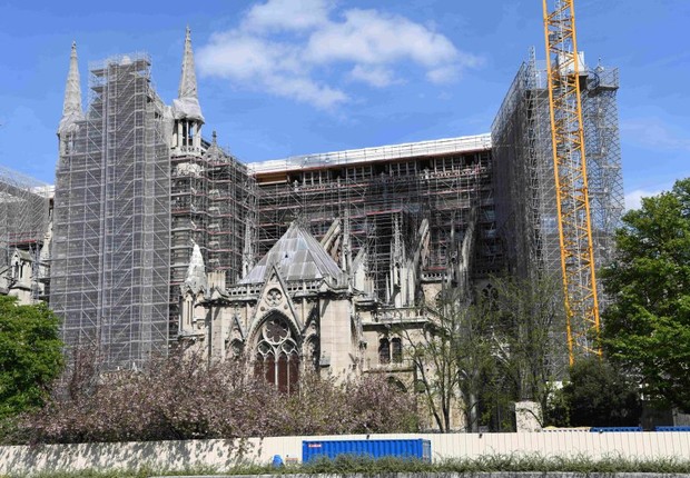 Catedral de Notre-Dame em abril deste ano (Foto: Getty Images)