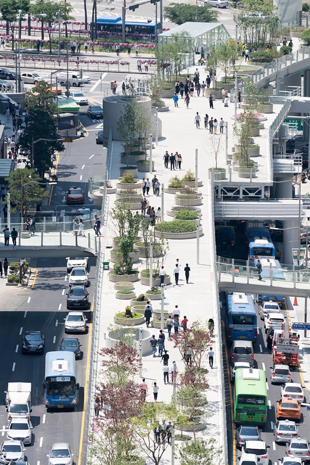 Em Seul, elevado é transformado em parque (Foto: Divulgação)