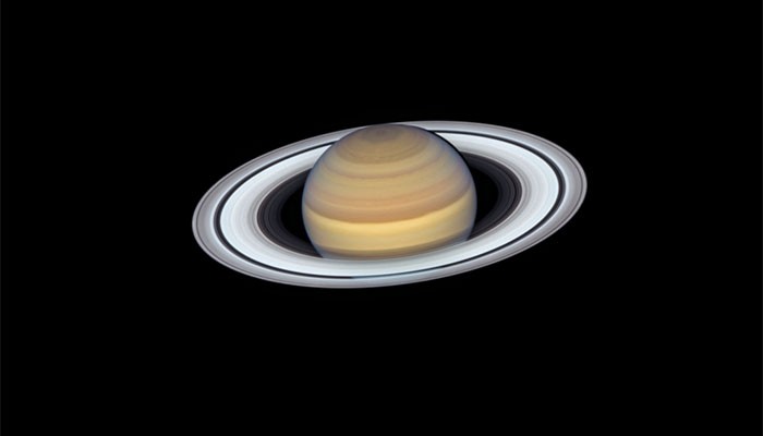 Nova imagem de Saturno tirada pelo Telescópio Hubble, da NASA (Foto: Nasa/ESA/A. Simon (GSFC), M.H. Wong (Universidade da California, Berkeley) e OPAL)