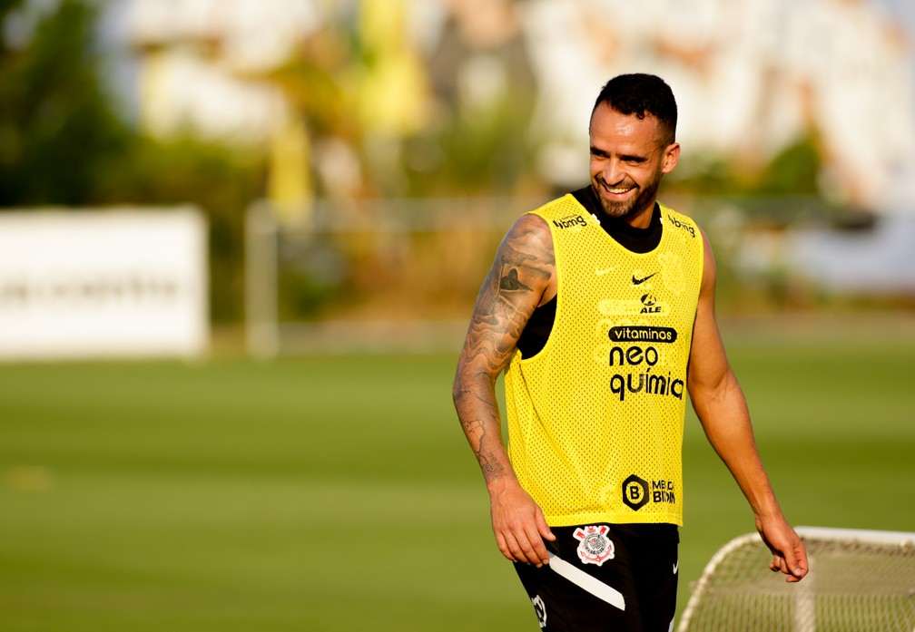 Renato Augusto em treino do Corinthians — Foto: Rodrigo Coca/Ag. Corinthians