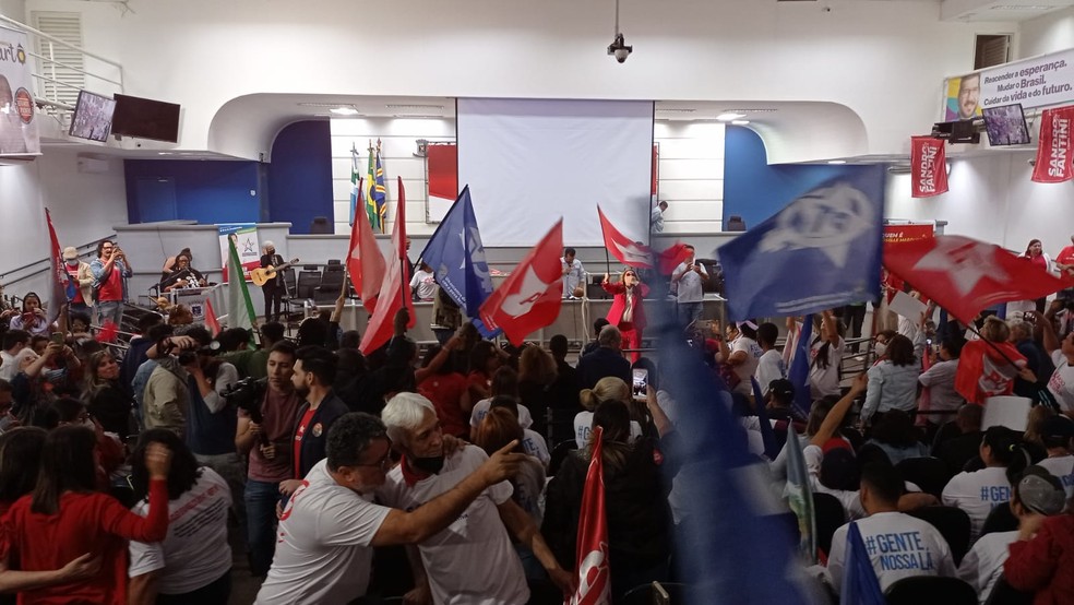 Convenção do PT de Mato Grosso do Sul foi realizada na Câmara Municipal de Campo Grande — Foto: Anderson Viegas/g1 MS