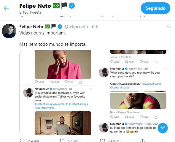 Felipe Neto (Foto: Twitter/ Reprodução)
