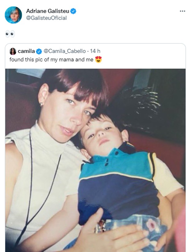 Adriane Galisteu se impressiona com semelhança com Sinuhe Estrabao, mãe de Camila Cabello (Foto: Reprodução/Twitter)