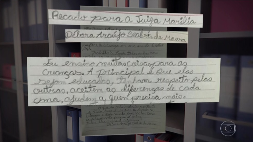 Professora com Down escreve carta em resposta a crítica de desembargadora (Foto: Reprodução/TV Globo)