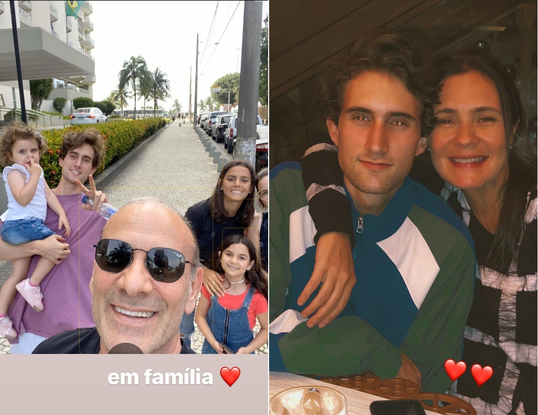 Felipe Ricca passou a véspera do aniversário com o pai, Marco Ricca e a mãe, Adriane Esteves (Foto: Reprodução/Instagram)