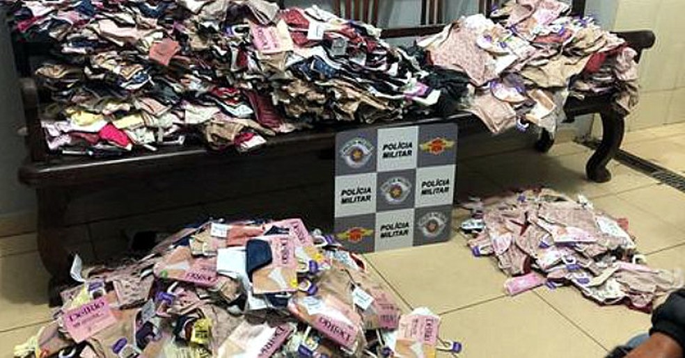 Polícia Rodoviária recupera 1,9 mil calcinhas furtadas em Matão (SP) — Foto: Arquivo pessoal