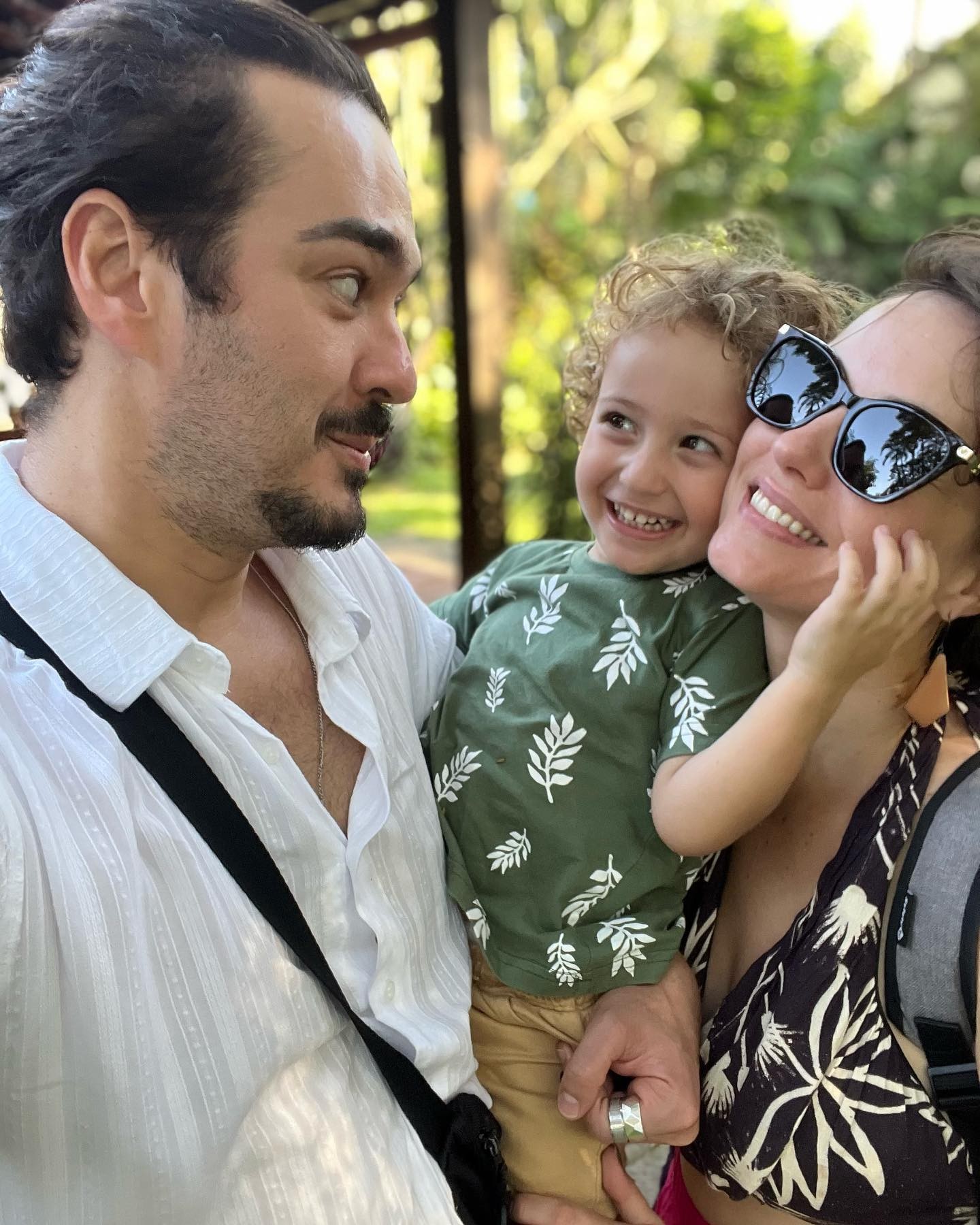 Marcos Veras com a mulher Rosanne Mulholland e o filho — Foto: reprodução/ instagram 