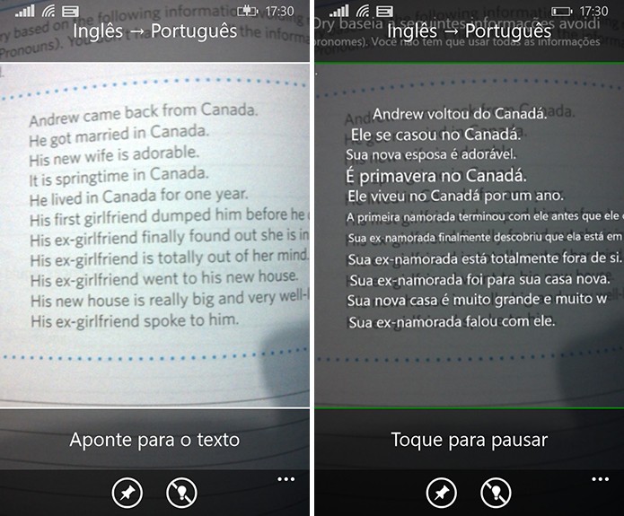 Tradutor tem funcionalidade de conversão de texto com a câmera e agora por voz (Foto: Reprodução/Elson de Souza)