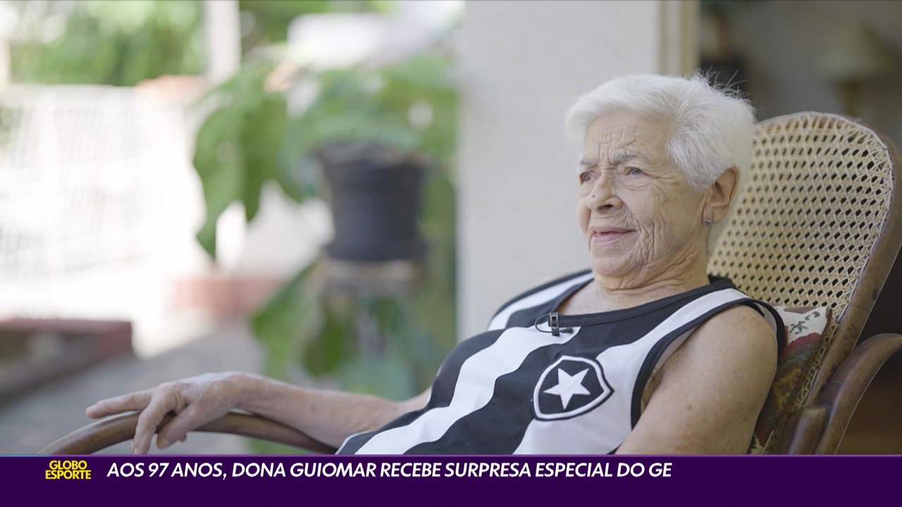 Aos 97 anos, Dona Guiomar recebe surpresa especial do ge