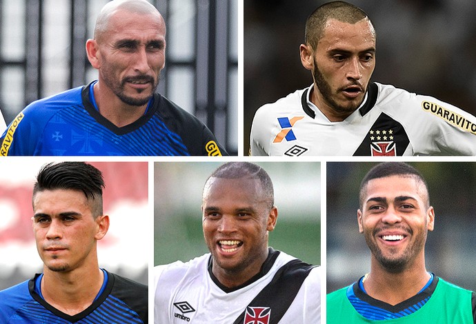 Montagem jogadores Vasco (Foto: Editoria de Arte)