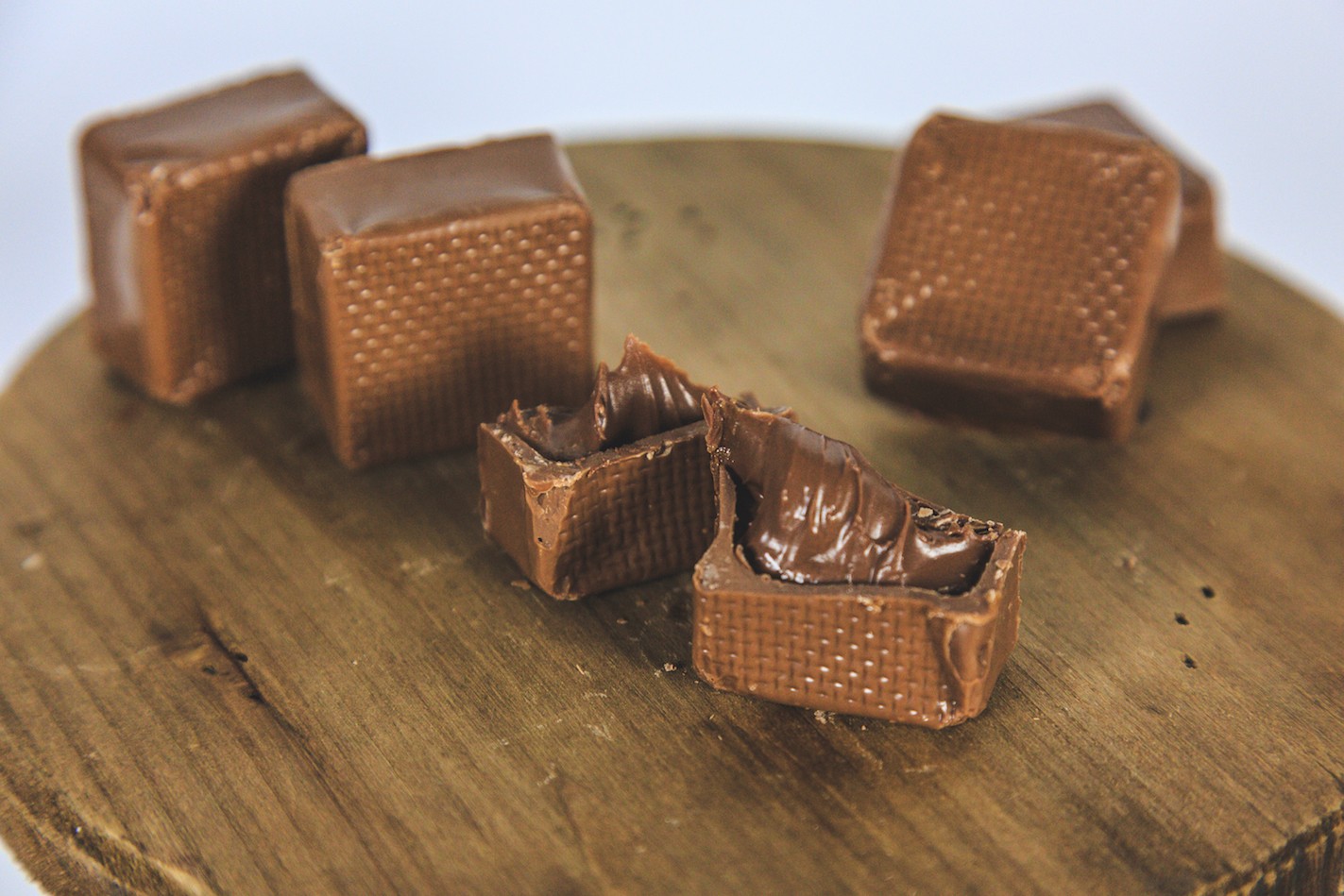 Quadrados Belga – chocolate belga recheado com nutella (Foto: Divulgação/ A DOUCEUR)