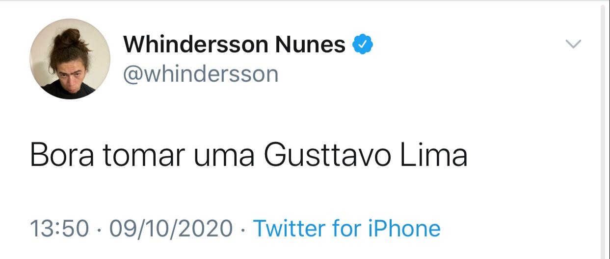 No time dos solteiros, Whindersson Nunes brinca com Gusttavo Lima (Foto: Reprodução/Twitter)