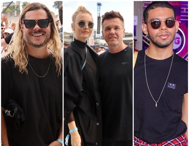 Marcus Majella, Carol Trentini com marido e Vyni (Foto: Thiago Duran e Manuela Scarpa/Brazil News)