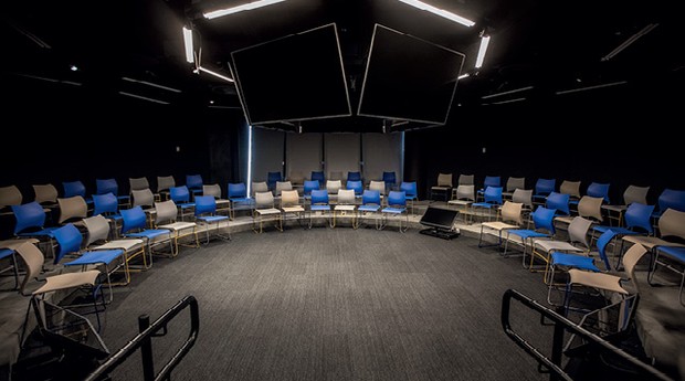 o auditório da Fábrica de Startups,  que pode receber 96 pessoas (Foto: Felipe Fitipaldi)