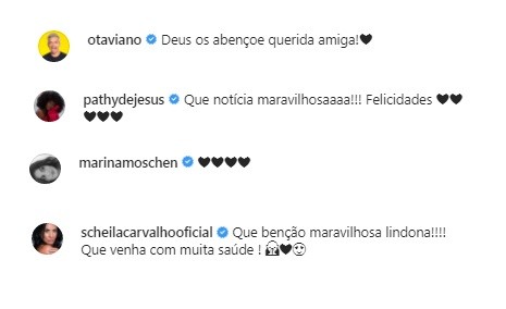 Viviane Araujo recebe o carinho de famosos (Foto: Reprodução/Instagram)