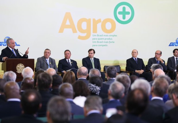 Michel Temer lança o Plano Agro+ (Foto: Antonio Cruz/Agência Brasil)