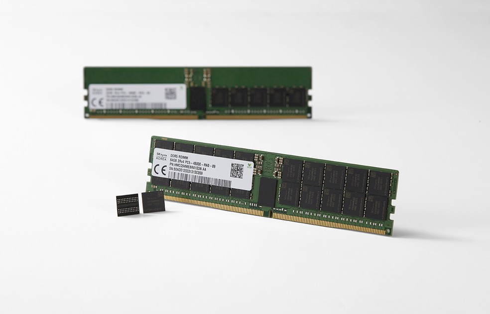 Definição de especificações técnicas finais e lançamento de novos processadores deve iniciar processo de adoção do DDR5 — Foto: Divulgação/SKHynix