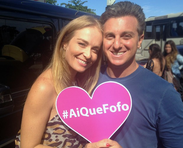 Angélica e Luciano Huck em gravação no Rio (Foto: Giuline Silva / Gshow)