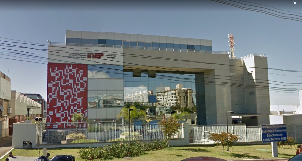 Fachada da sede do Inep, em Brasília — Foto: Google/Reprodução
