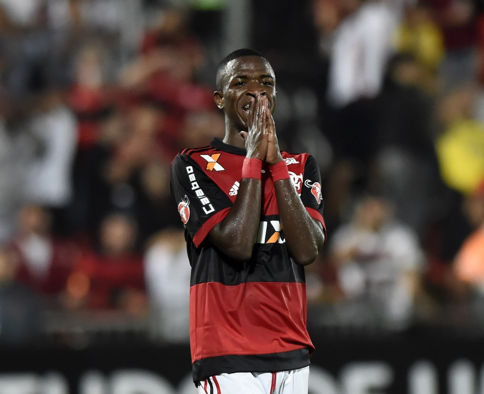 Vinicius Junior vai continuar trabalhando com o Flamengo durante o Mundial Sub-17 (Foto: Andre Durão)