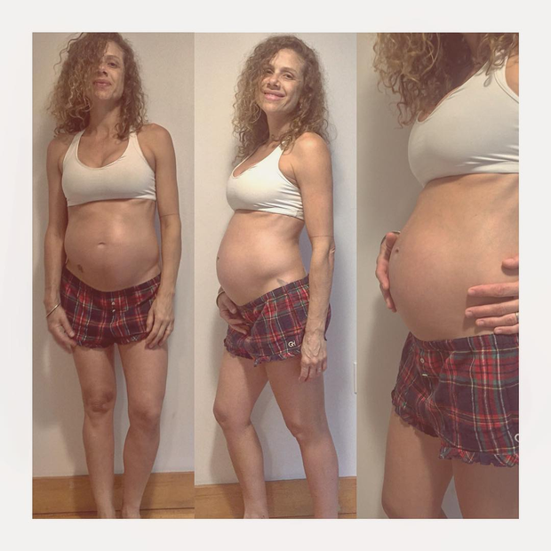 Laura Neiva mostra mãe grávida de 8 meses da irmã (Foto: Reprodução/Instagram)