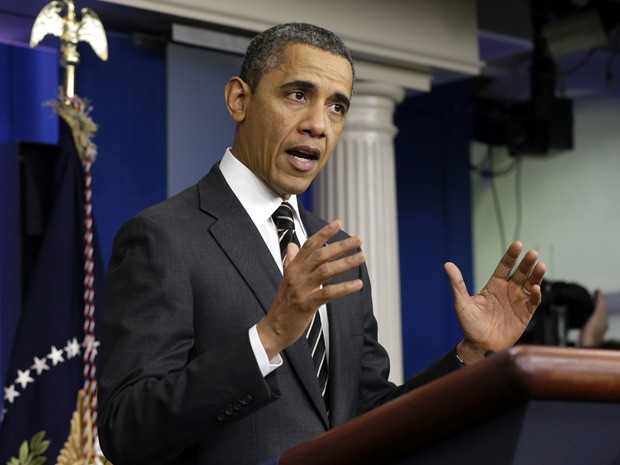 O presidente dos EUA, Barack Obama, discursa na Casa Branca (Foto: Pablo Martinez Monsivais/AP)