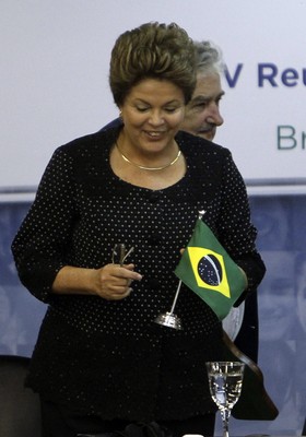 Dilma Rousseff durante cúpula do Mercosul (Foto: Agência EFE)