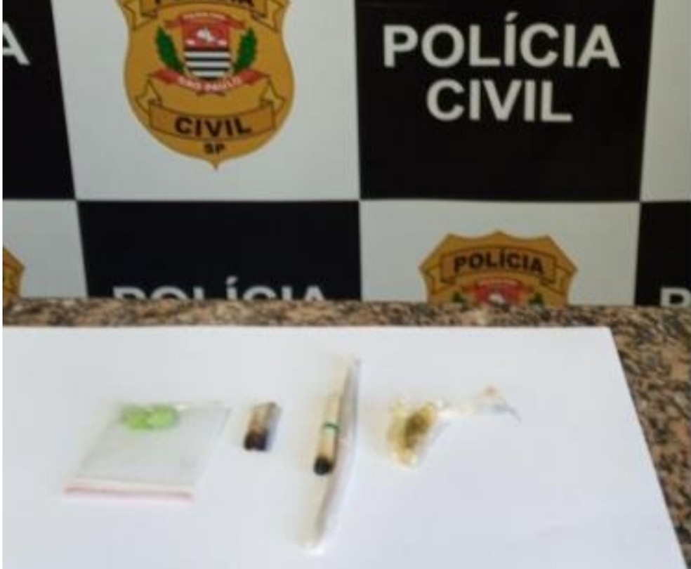 Foram apreendidos maconha, cocaína, haxixe e compridos de ecstasy — Foto: Polícia Civil