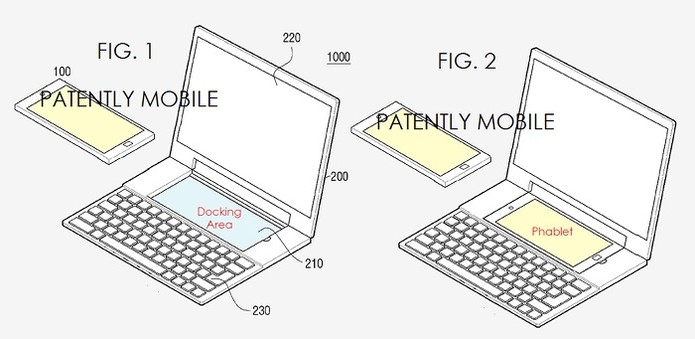 Smartphone pode assumir papel de touchpad (Foto: Reprodução/Patently Mobile)