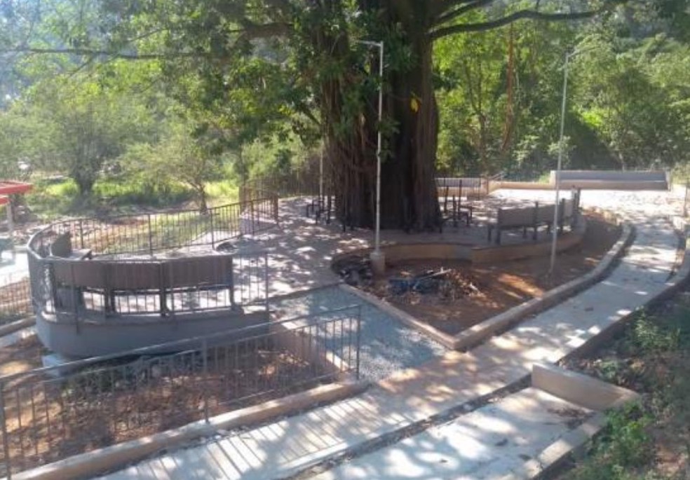 Parte interna do Parque Paraisópolis, na Zona Sul de São Paulo, ainda em fase de obras. — Foto: Reprodução/SMVA/PMSP
