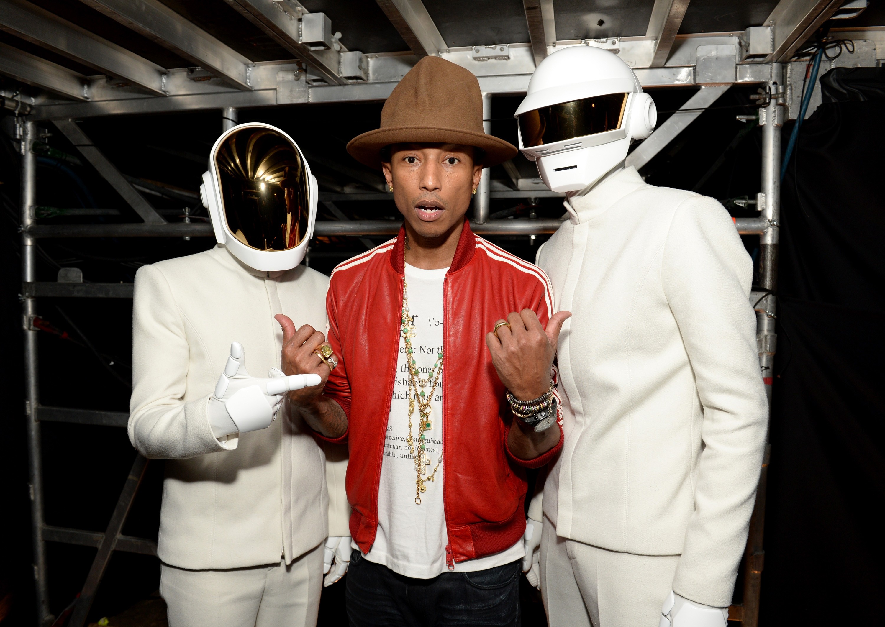 Daft Punk com Pharrell Williams (Foto: Getty Images)