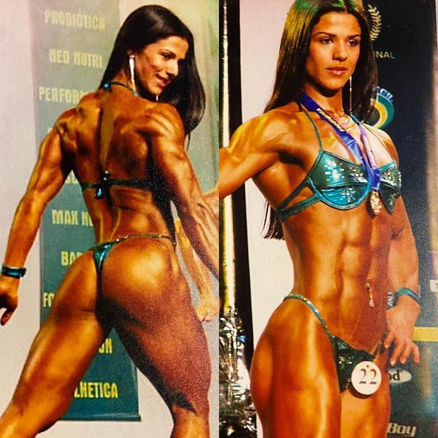 Musa fitness Eva Andressa mostra antes e deposi (Foto: Reprodução/Instagram...