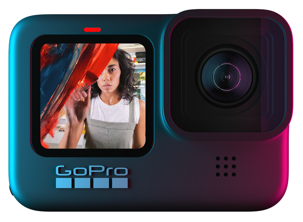 Visor frontal permite acompanhar enquadramento para selfies, além de gravações e transmissões em tempo real — Foto: Divulgação/GoPro