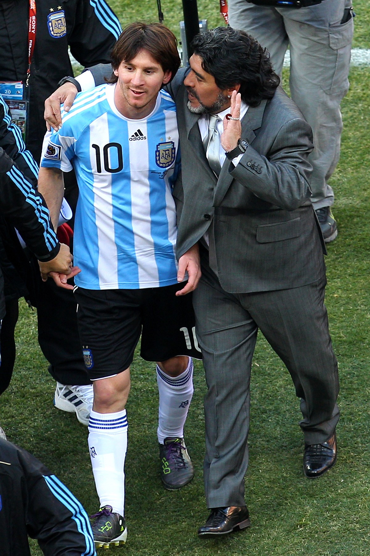 Diego Maradona e Lionel Messi (Foto: Getty Images)