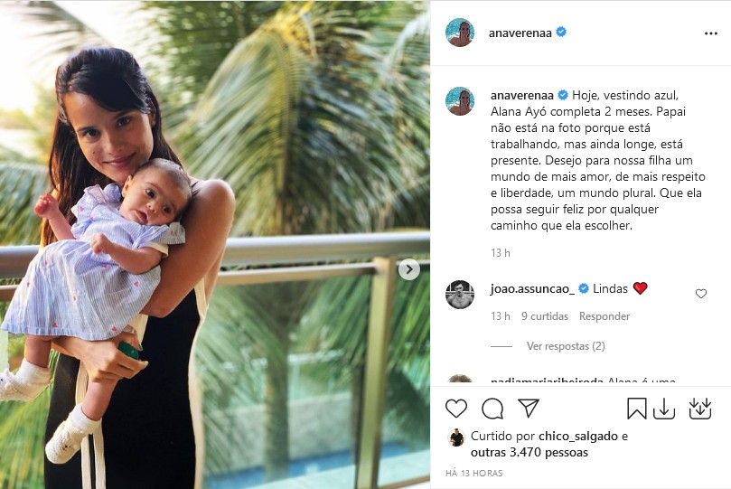 Ana Verena com a filha (Foto: Reprodução/Instagram)