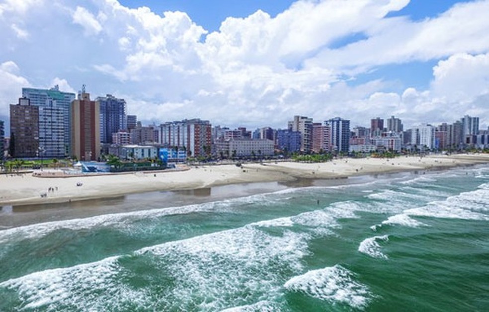 Praia Grande, no litoral de SP — Foto: Divulgação/Prefeitura de Praia Grande