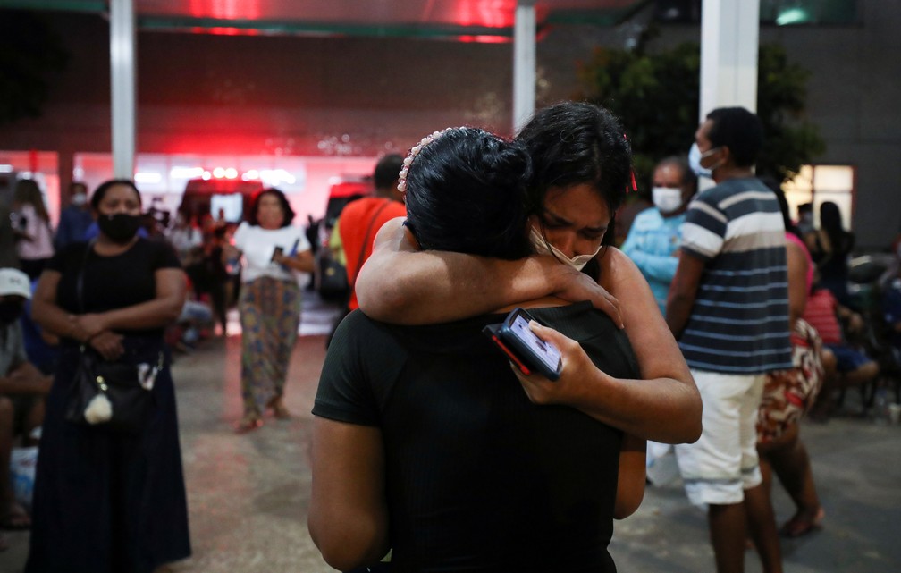 Manaus viveu uma superlotação de pacientes em unidades de saúde durante segunda onda da pandemia da Covid-19. — Foto: REUTERS/Bruno Kelly