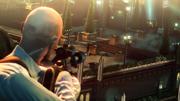 Hitman: Sniper Challenge trazia fases ricas com muitos alvos para abater antes de completar seu objetivo (Foto: Divulgação/Square Enix)