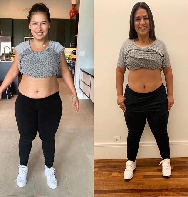 Antes e depois: Simone Mendes mostra corpo após emagrecer oito quilos (Foto: Youtube/ Reprodução)