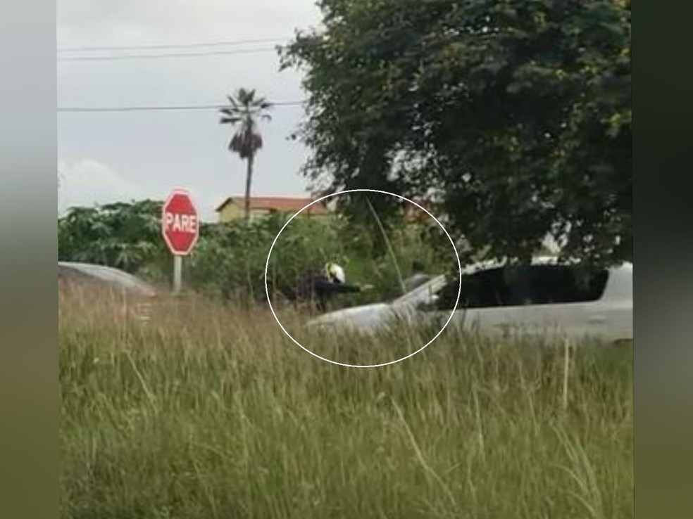 Policiais rodoviários entraram em luta corporal com suspeito antes de serem mortos a tiros na BR-116, em Fortaleza. — Foto: Reprodução