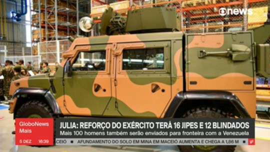 Brasil vai enviar 28 blindados para defender a fronteira com a Venezuela; conheça os modelos - Programa: GloboNews Mais 