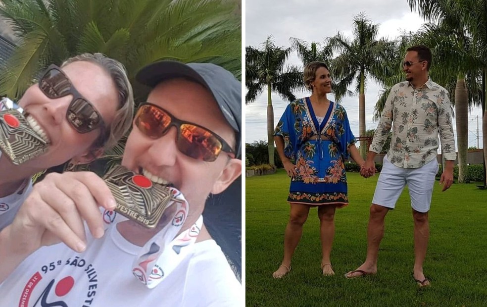 Junto havia 22 anos, casal de Bauru praticava corrida — Foto: Reprodução/Facebook